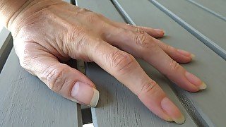 Only long natural fingernails