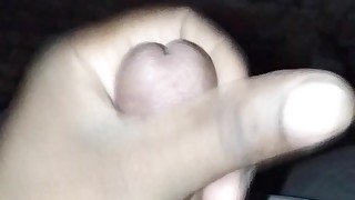 Close up cock masturbation