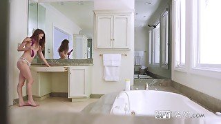 Stepsister Gives Stepbro Bathtub BJ - SpyFam