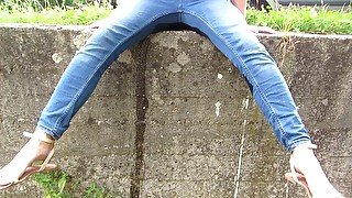 My daily public rewetting jeans