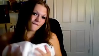 Cute Slut Cass Massage Huge Natural Boobs In Front Of Webcam