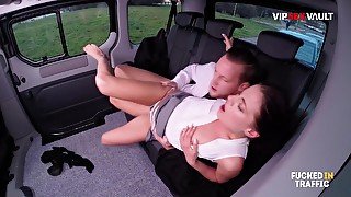 Eveline Dellai Steamy Backseat Fuck With Kinky Chauffeur