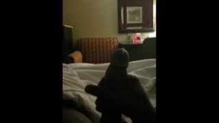 BBC quick cumshot in hotel