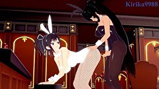 Asuka and Homura have intense futanari sex in a bar. - Senran Kagura Hentai