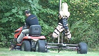 Darling Driven Around On Fucking Machine In Neck Corset