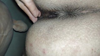 eating a stranger's wet and hairy pussy