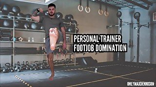 Personal trainer footjob domination