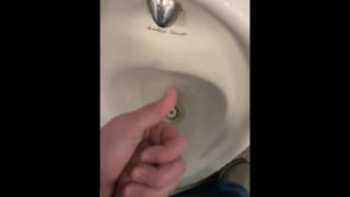 Wanking in City centre public toilets had a big cumshot 