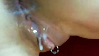 My girlfriend's pierced snatch deserves heavy pouding