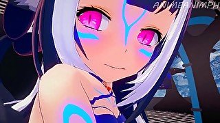 Vtuber Shylily Fucks for a Job Promotion... Lots of Creampies - Anime Hentai 3d Compilation