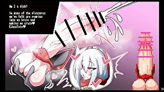 Buzama [Hentai sex fight game] Ep.4 transformed into a giant cock and then sucked between giant tits