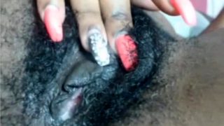 Hairy ebony amateur drilled hard