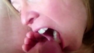 Chubby Girl, fucked fr behind, cum in mouth