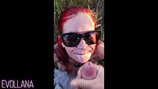 Cum Facial In the Woods - Evollana