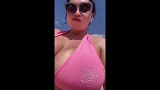 Social Media Babes with monster boobs - bikini