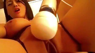 Busty Latin Beauty Using Toys