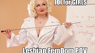 JOI for girls lesbian femdom POV video