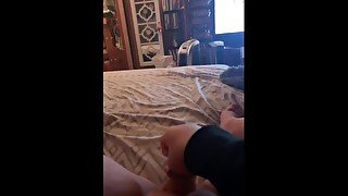 Horny teen using dildo on myself