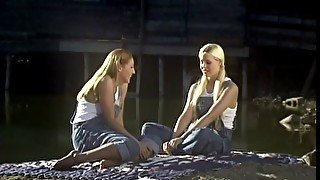 Skinny pussy lickers took their action outdoors in a lesbian action