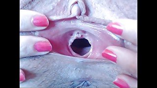 Close up pussy gaping