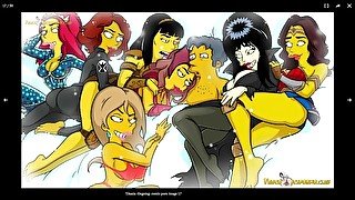 The Simpsons Milf Titania Has 3some Sex Porn Comic, Cartoon Porn Parody