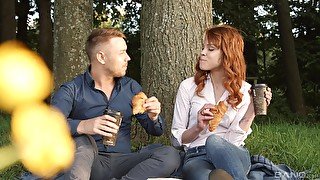 Redhead hottie Mary Solaris gets her hands on a delicious cock