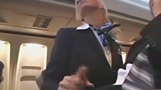 Hot Handjob from sexy Stewardess