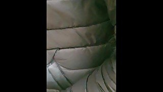 Step mom in ripped leggings fucked at shopping mall by step son