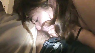 Amateur brunette cock sucking fan got herself another dick