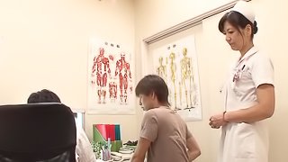 Slutty Japanese Nurse Gives The Doctor A Nasty Blowjob