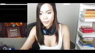 Girl masturbating after stream