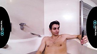 Bathtub Masturbation in VirtualRealGay