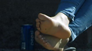 Young Hispanic Girl Candid Feet Preview Clip