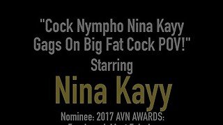 Penis Lover Nina Kayy Chokes On Big Thick Cock Point Of View