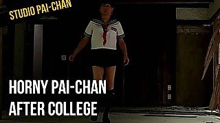 Horny Pai-chan after college