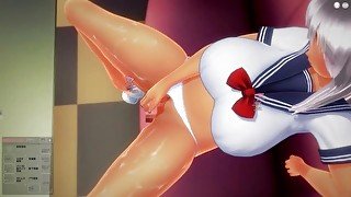 [3d Hentai] 制服パンツ褐色美女と変態SEX