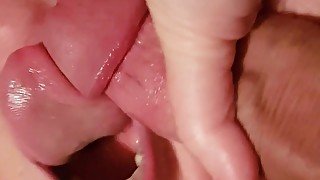 A cock deep in my throat, deep in my pussy, can only mean one thing! Lots of spunk over my face and in my mouth of course!