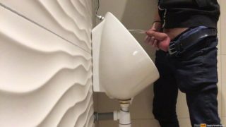 one boy - one urinal - one piss stream