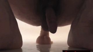 prostate orgasm fucking a plastic dick