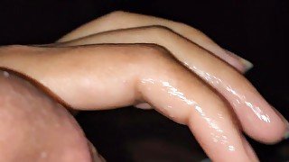 Close up handjob can't stay longer cuming in mints hot desi muth edging dick head