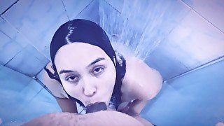 Akira Sucking and Giving Pussy in the Shower