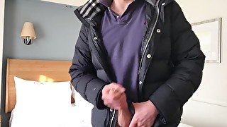 Straight Guy Wanking In Work Clothes