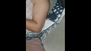 Step mom in bed with step son has strong erection and fuck