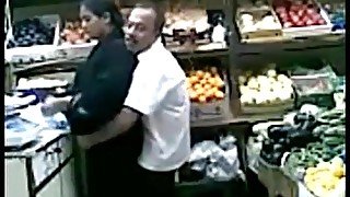 Quick fuck in a fruit shop