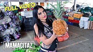 CARNE DEL MERCADO - Tattooed Latina Melina Zapata Ends Up With Her Mouth Full Of Cum Full Scene