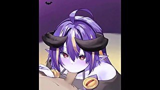 Cute anime demon girl sucking your cock