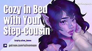 Cozy in bed with your Step-Cousin [3Dio] [ASMR Roleplay] [Gentle Femdom]