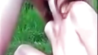 immature cutie Sucks 2 weenies in public woods on home episode