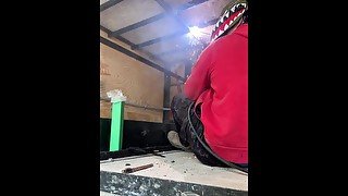 Hot Welder Penetrates Steel Overhead