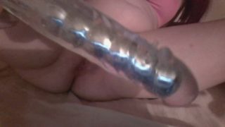 squishy 18yo cums on dildo then orgasms with vibrator, easy/fast cummer